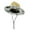 Herbal Leaf, variant on Unisex Wide Brim Straw Lifeguard Hat – Channel Island Sun Hat with Chin Strap for Men & Women
