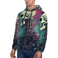 thumbnail image 3 of Haiem Cartoon Art Skull Patterned Men's Hoodie with Kangaroo Pocket - Ideal Pullover Sweatshirt for Daily Wear, Travel, and Home-4X-Large, 3 of 7