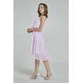 thumbnail image 5 of Women's Beach Wedding Double Ruffle Top Highlow Bridesmaid Dress, 5 of 5