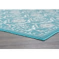 thumbnail image 5 of Transitional 2x11 Area Rug (2'3'' x 11') Floral Teal, Ivory Indoor Runner Easy to Clean, 5 of 7
