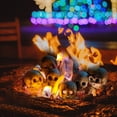 thumbnail image 3 of NFTIGB 2 Pcs Ceramic Skull Fire Log Fireproof Indoor Outdoor Fire Pit Accessories for Halloween Party Fireplace Decor, 4.72 inches / 12 cm, 3 of 9