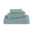 thumbnail image 2 of Superior Soho Ribbed Cotton 3-Piece Assorted Towel Set, Basil, 2 of 9