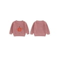 thumbnail image 2 of Caoirhny Toddler Boy Girl Halloween Sweater Pumpkin Pattern Long Sleeve Round Neck Chunky Knitwear Pullover, 2 of 9