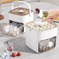 thumbnail image 3 of A Set Of Ice Cube Trays With Lids And Refrigerators Included, One Button Easy Release. 48 Layers In Double Layers, Suitable For Making Cocktails And Brewing Coffee, 3 of 7