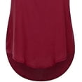 thumbnail image 7 of UDIYO Sexy Lady Solid Color Sleeveless Button Pocket Round Neck Irregular Hem Vest Top, 7 of 7