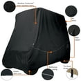 thumbnail image 3 of Classic Accessories Fairway Long Roof 4-Person Golf Cart Cover - Quick-Fit Cover, 80"L Roofs, Black, 3 of 8