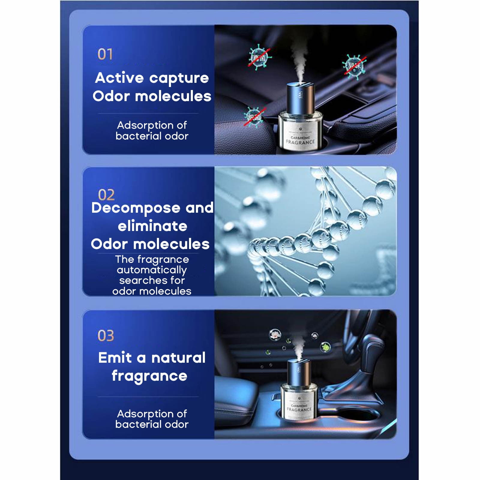 SNGMN Car Air Freshener Diffuser - Car Mounted High-end Intelligent Spray Car Humidifier, 160ml Capacity, 3 Speeds, Timer Function, for Car and Home