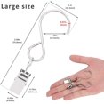 thumbnail image 4 of ORUYROP 30PCS Stainless Steel S Hook Hanging Clips, Gutter Hangers for Party String Light Curtain Clips for Hanging Curtain Christmas Ornament Photos Art Craft Display in/Outdoor Decoration,S, 4 of 6