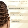 thumbnail image 6 of 3/4 Inch Curling Iron for Short Hair, Dual Voltage Hair Curling Iron Ceramic,Professiona Curling Wand Tourmaline(Champagne Gold), 6 of 7