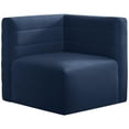 thumbnail image 2 of Meridian Furniture Quincy Navy Velvet Modular Corner Chair, 2 of 26