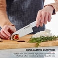 thumbnail image 2 of KitchenAid Classic 5-Inch Santoku Knife with Sheath, High-Carbon Japanese Steel Blade, White, 2 of 6