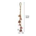 thumbnail image 3 of HomeDM Christmas Cow Bells Decoration, Christmas Bells Decor Rustic Vintage Metal Bells Jute Rope Hanging Xmas Ornament for Christmas Tree Porch Wall Outdoor Home Decor, 3 of 7