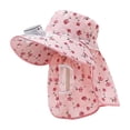 thumbnail image 2 of UV Protection Wide Brim Sun Hat with Detachable USB Rechargeable Cooling Fan, Floral Neck Flap Fishing Bucket Hat, Breathable Mesh Outdoor Sun Cap for Beach, Gardening, Cycling, 2 of 6