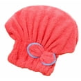 thumbnail image 2 of Microfiber Hair Drying Towel Cap 1-Pack Super Absorbent Quick Dry Magic Hair Turban Wrap for Women Wet Short or Long Curly Thick Girls Hair Anti Frizz with Button Bathroom Essential, 2 of 6