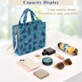 thumbnail image 5 of FORMRS Womens Corduroy Tote Bag Crossbody Shoulder Purse Handbag with Detachable Strap, Blue Forest Cat Pattern, 5 of 7