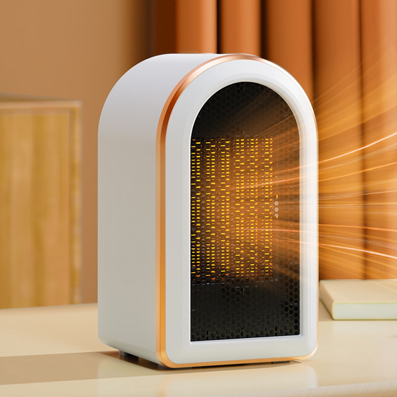 RFUGUG Compact Doorway Ceramic Heater, Portable Warm Air Fan, Efficient Space Heating Unit, Safe Personal Heater for Cozy and Reliable Warmth