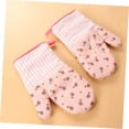thumbnail image 4 of SM Country Style Pink Oven Gloves - 2 Piece Set, Anti-scald and Microwave Safe, 4 of 5
