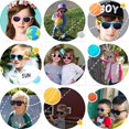 thumbnail image 5 of Gafas de sol polarizadas para niños (montura morada con patas amarillas), montura flexible, adecuadas para niñas y niños de 3 a 10 años, 5 of 5