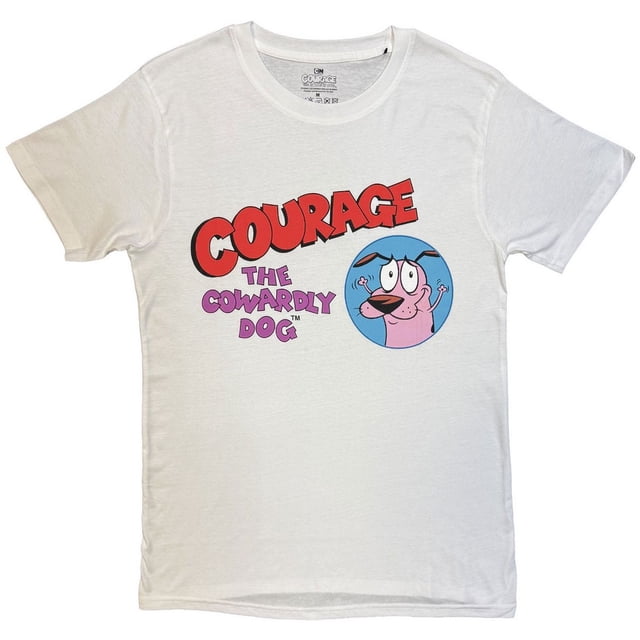 Courage The Cowardly Dog T-Shirt à Logo pour Adulte