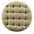 thumbnail image 4 of HomePop Pouf de Rangement Rond Capitonné à Boutons, Tweed Beige et Crème, 4 of 9