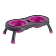 thumbnail image 2 of Comedero Doble Elevado para Mascotas Dexas Fucsia, 2 of 8