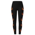 thumbnail image 4 of Gyexs Womens Halloween Leggings High Waisted Athletic Workout Legging Fall Festival Workout Yoga Pants Women's Halloween Fashion #01 Black Size XXL, 4 of 4
