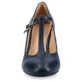 thumbnail image 6 of Journee Womens Talani T-strap Stacked Heel Almond Toe Comfort Dress Pumps, 6 of 10