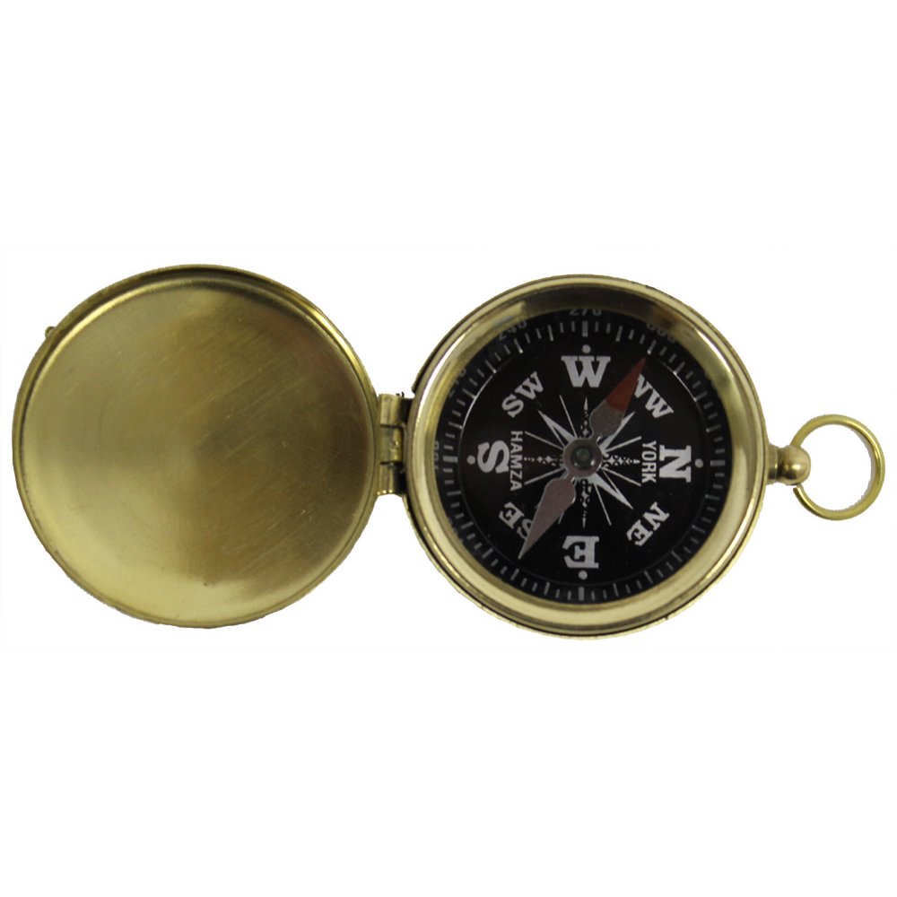 BRASS HIKING COMPASS Pocket Compasses CAMPING SCOUT