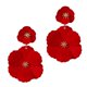 thumbnail image 1 of Watermelon Red Decorative Ear Flower Pendant Earrings Creative Alloy Jewelry Gift for Daily Wear, 1 of 3