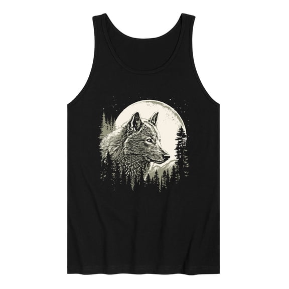 Instant Message - Wolf Moon - Men's Sleeveless Graphic Tank