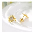 thumbnail image 2 of Anillo de plata 925 con forma de girasol y circonitas para mujer, 2 of 3