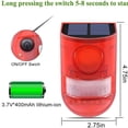 thumbnail image 2 of Maxfavor Solar LED Strobe Light Wireless Motion Sensor Alarm for Outdoor, Waterproof, Red, 2 of 12