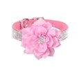 thumbnail image 1 of 1pc Rhinestone & Flower Decor Pet Collar For Dog For Outdoor, 1 of 4
