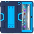 thumbnail image 3 of SaniMore Hybird Case for Fire 7" 12th Gen 2022, Rugged Heavy Duty Protective Case Hidden Kickstand Dual Angle Stand Shockproof Anti-drop for  Fire 7" 12th Gen, Navy Blue, 3 of 11
