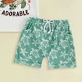 thumbnail image 5 of TOWED22 Toddler Baby Boy Clothes 2 Pieces Dinosaur Truck Print Crewneck Short Sleeve Tee Elastic Waist Shorts Summer Outfits(White,0-6 M), 5 of 5