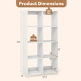 thumbnail image 3 of Costway 8-Cube Open Bookshelf with Anti-tip Kits Home Modern Style Storage Shelf for Study White, 3 of 10