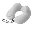 thumbnail image 2 of COFEST Portable U-shaped Pillow, Inflatable Headrest Neck Pillow, Airplane Travel Neck Pillow, Pressable Inflatable Double Hump U-shaped Pillow Gray, 2 of 4