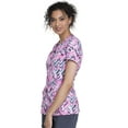 thumbnail image 3 of Infinity Scrubs Top For Women Round Print Neck CK609, 3 of 6