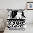 thumbnail image 5 of Black White Grey King Comforter Set Teen Abstract Wildlife Skin Bedding Sets Geometric Leopard Quilt Comforter Buffalo Check Cheetah Print Bed Duvet Set, 5 of 6