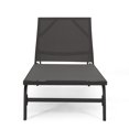 thumbnail image 6 of Olurrisa Outdoor Chaise Lounge Set of 2, Aluminum Frame with Breathable Mesh Seat for Patio Poolside Black, 6 of 8