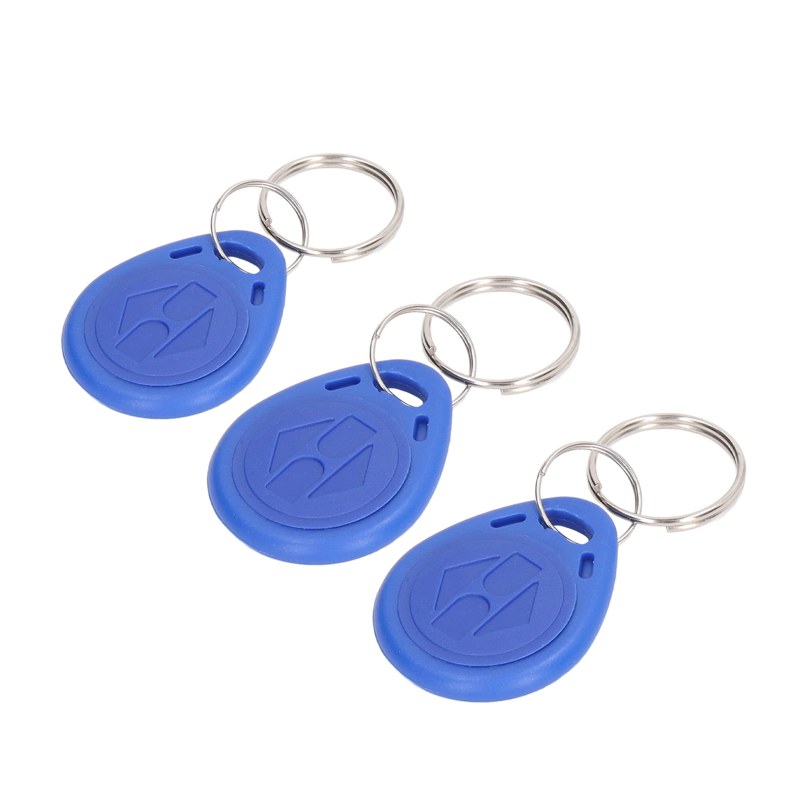 M Buder 100 Pieces RFID Key Fob Keychain Readable Door Access Control Token Tags 125KHz ID Card Blue