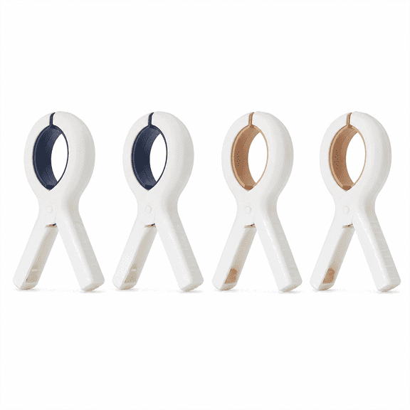 4 Pack Extra Large Beach Towel Clips, Heavy Duty Plastic Clothes Pins with Silicone Pads for Beach Chairs, Pool, Cruise, Clothesline and Laundry