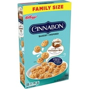 Kellogg's Cinnabon Cold Breakfast Cereal, 7 Vitamins and Minerals, Kids Snacks, Family Size, Original, 13.9oz Box (1 Box)