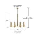 thumbnail image 3 of 8 Light Chandelier In Minimalist Style-33.5 Inches Tall And 39 Inches Wide     -Traditional Installation Capital Lighting 449681Ad, 3 of 7