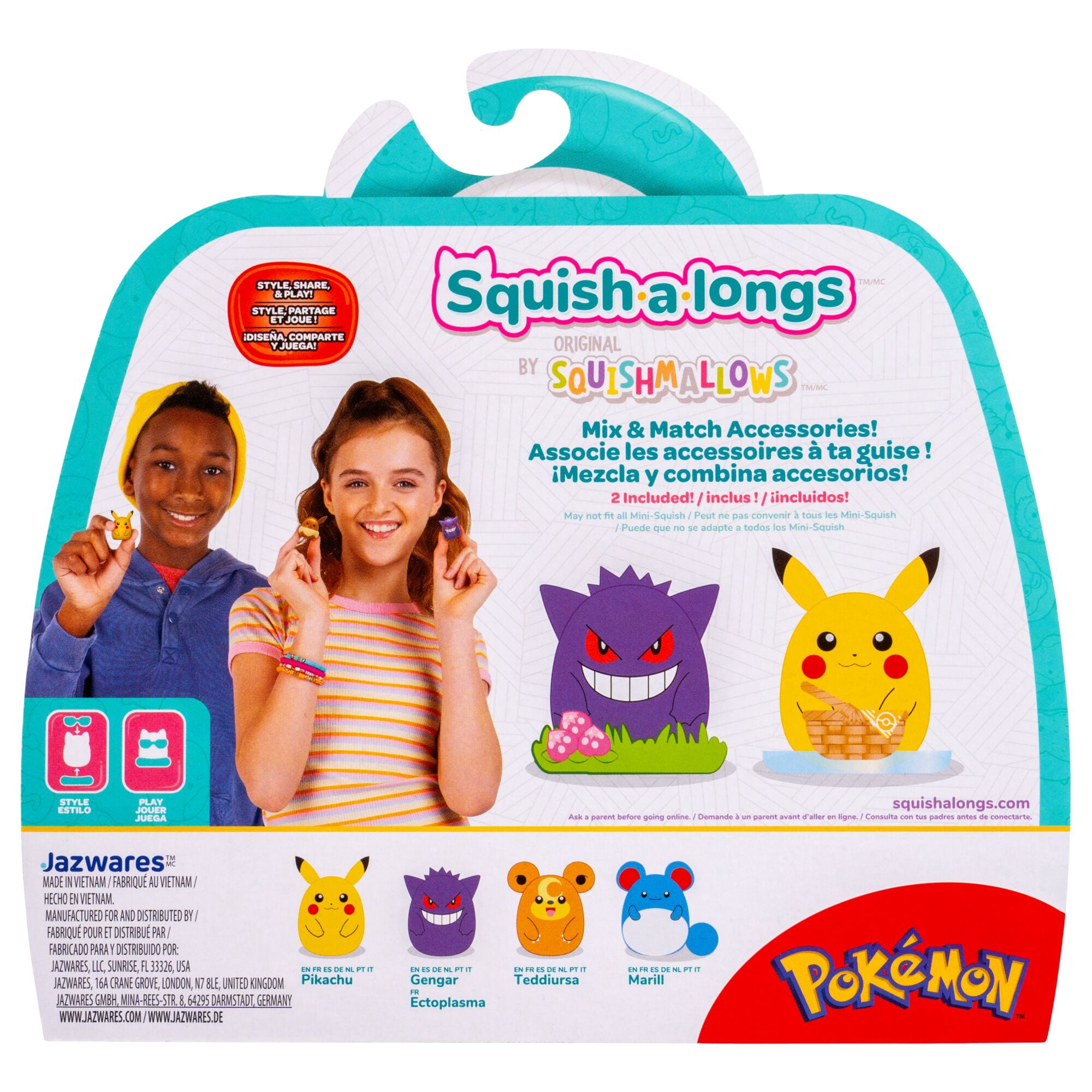 Squish-a-longs Pokémon Mini-Squish 4-Pack