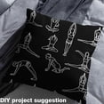 thumbnail image 2 of Homewish Gymnastics Lover Fabric by the Yard 3 Yard,Sport Theme Sewing Fabric,White Black Room Decor Fabric by the Yard For Girls Kids,Microfiber Bedroom Decor, 2 of 6