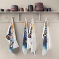 thumbnail image 5 of Kitchen Towel 28x18 Inches x1，Plate Towel, Decorative Towel, Napkin, Tea Towel Tea Towels For Kitchen Dish Cloths & Dish Towels Blue Watercolor Leopard, 5 of 7