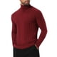 thumbnail image 5 of Suéteres de cuello alto para hombres INSPIRE CHIC, suéteres de punto cálidos de color sólido, suéteres de pullover L rojo, 5 of 6