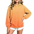 thumbnail image 3 of Ugoldhm Girls Gradient Color Hoodie, Long Sleeve Loose Casual Pullover Hooded Sweatshirt for Kids, 3 of 5