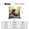 thumbnail image 5 of Sea Lion Velvet Throw Pillow Covers Set of 2 with Unique Patterns in Sizes 16x16, 18x18, and 20x20 Inches for Chair Pillow, 5 of 6
